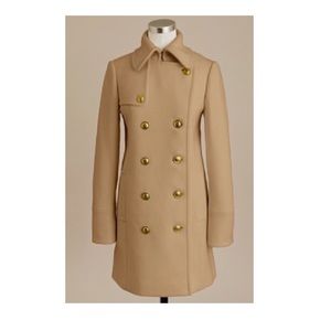 J. Crew Wool-Cashmere Station Coat size 0